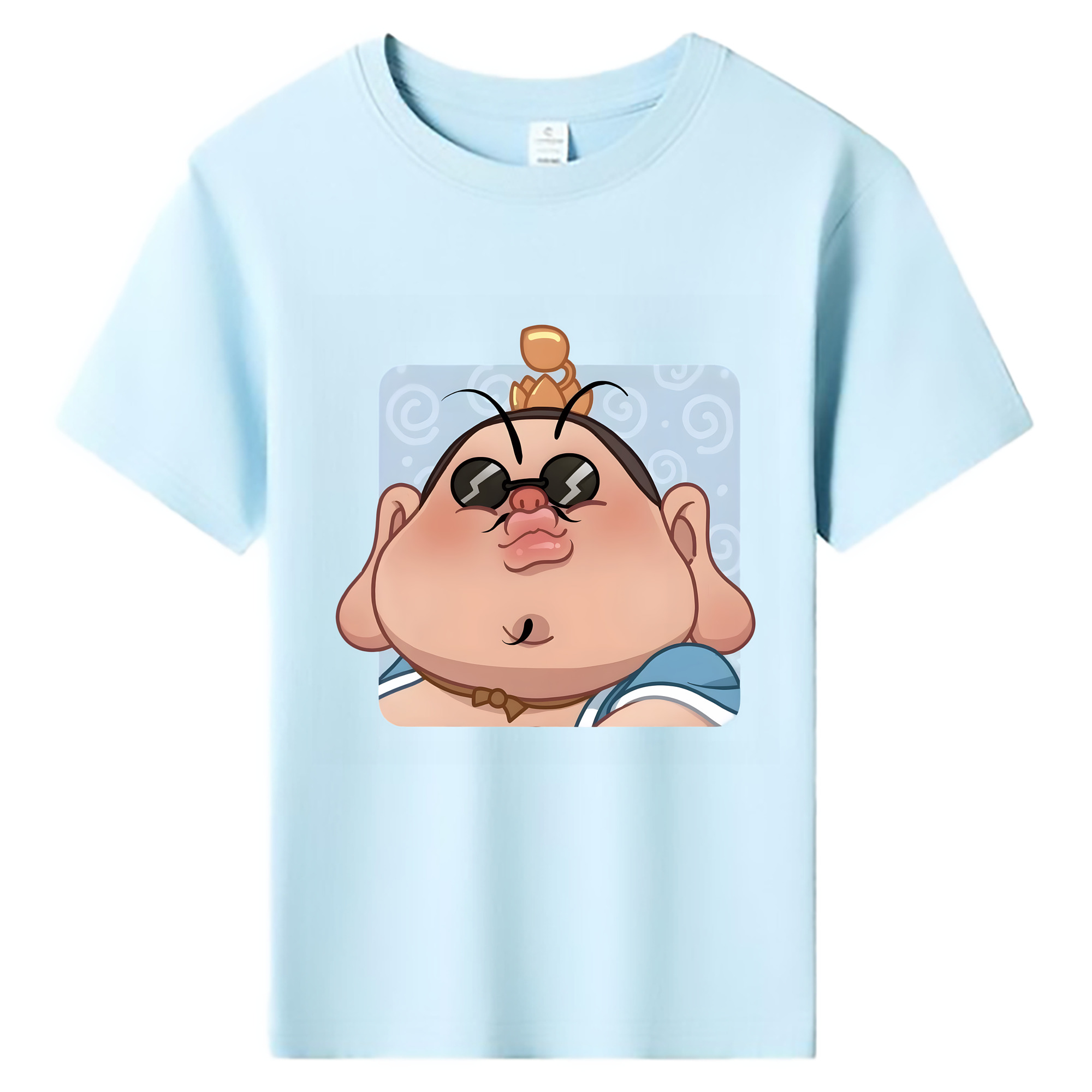 （画像用） Ne Zha 2 ナタ 魔童の大暴れ 綿100％キッズTシャツ（フロントプリント）